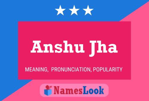 Anshu Jha Namensposter