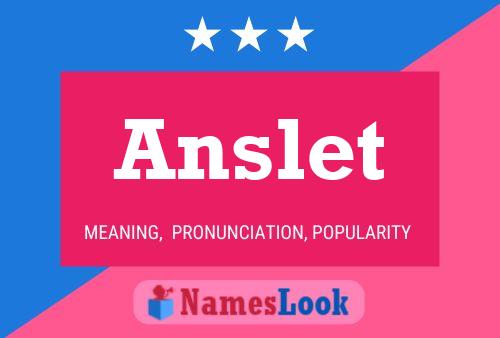 Anslet Namensposter