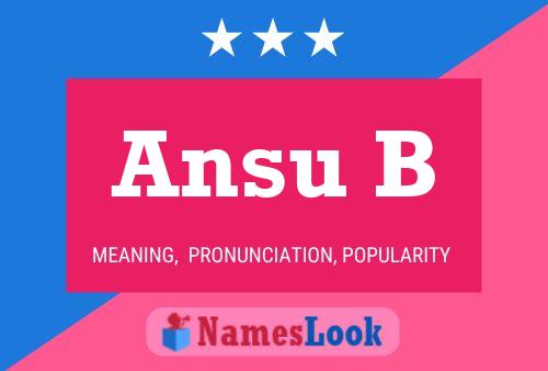 Ansu B Namensposter