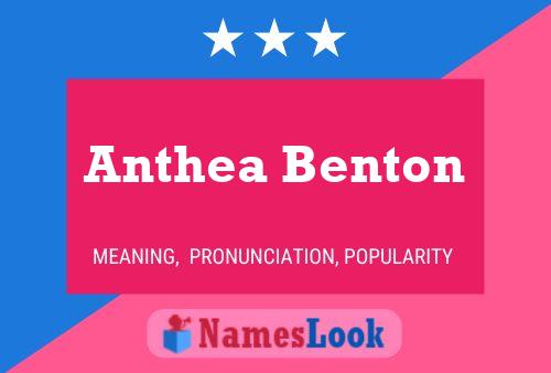 Anthea Benton Namensposter