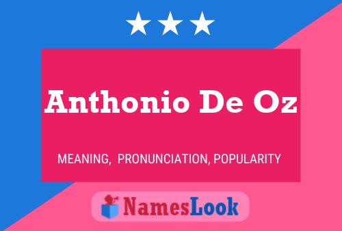 Anthonio De Oz Namensposter