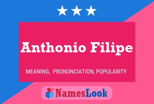 Anthonio Filipe Namensposter