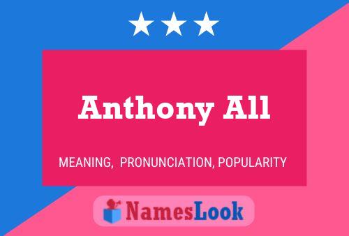 Anthony All Namensposter