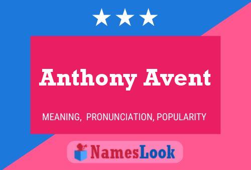 Anthony Avent Namensposter