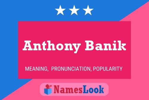 Anthony Banik Namensposter