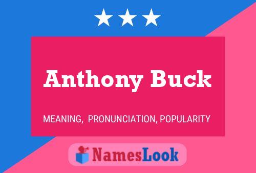 Anthony Buck Namensposter