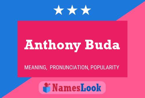 Anthony Buda Namensposter