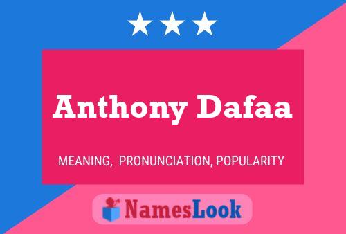 Anthony Dafaa Namensposter