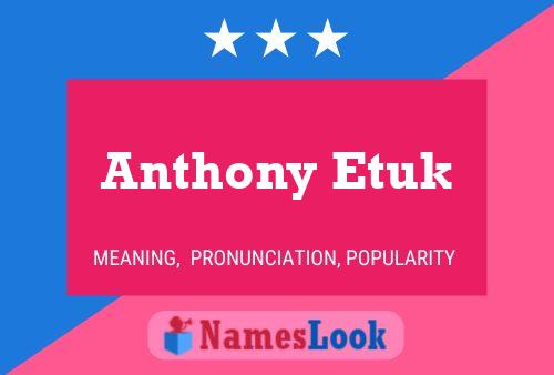 Anthony Etuk Namensposter