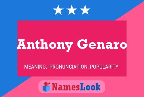 Anthony Genaro Namensposter