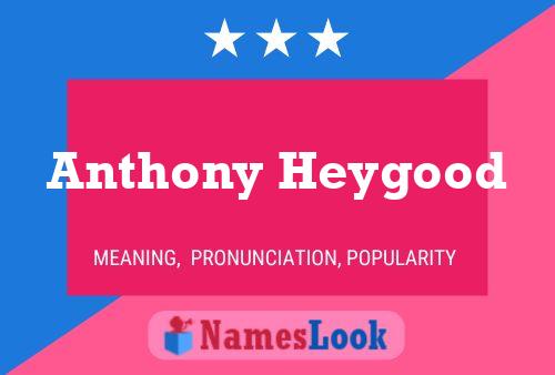 Anthony Heygood Namensposter