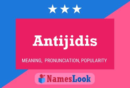 Antijidis Namensposter