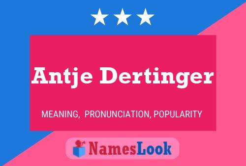 Antje Dertinger Namensposter