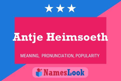 Antje Heimsoeth Namensposter