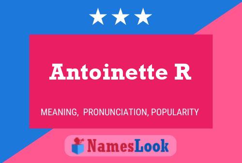 Antoinette R Namensposter