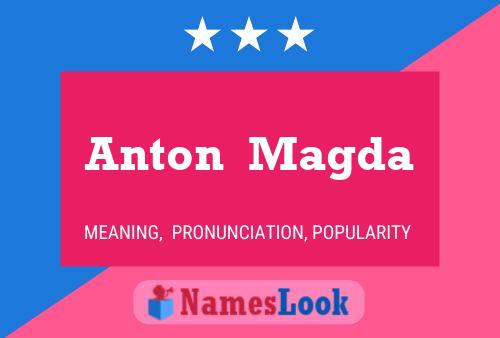 Anton  Magda Namensposter