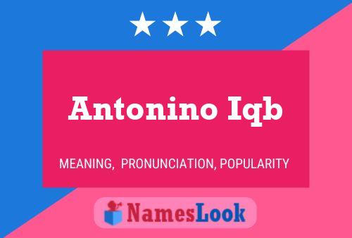 Antonino Iqb Namensposter