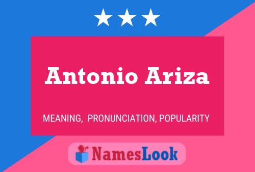 Antonio Ariza Namensposter