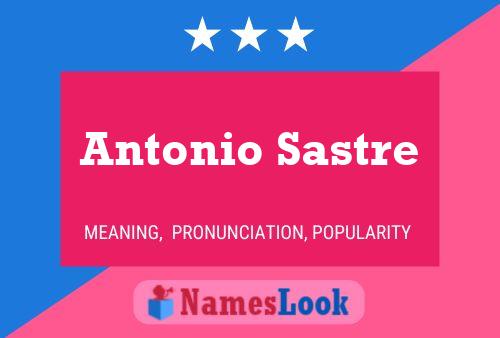 Antonio Sastre Namensposter