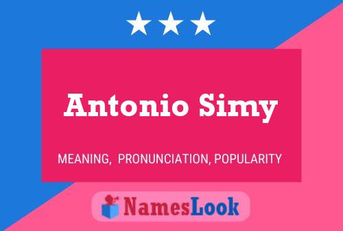 Antonio Simy Namensposter