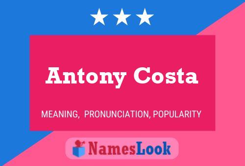 Antony Costa Namensposter