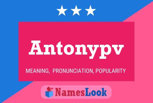 Antonypv Namensposter