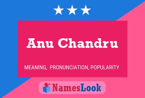 Anu Chandru Namensposter