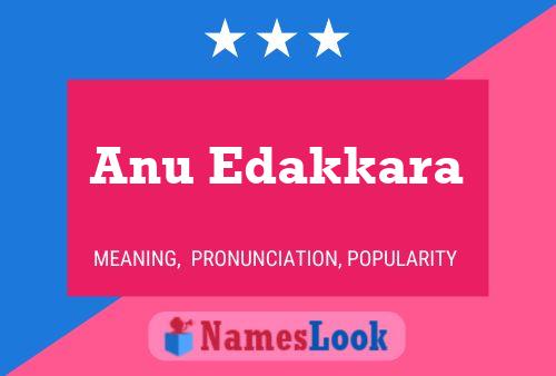 Anu Edakkara Namensposter