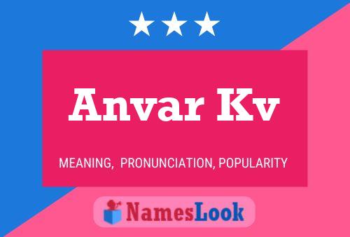 Anvar Kv Namensposter