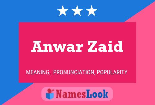 Anwar Zaid Namensposter