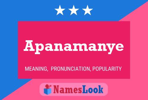 Apanamanye Namensposter