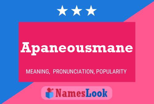 Apaneousmane Namensposter