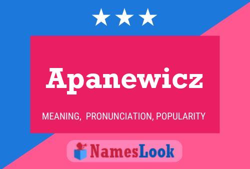 Apanewicz Namensposter