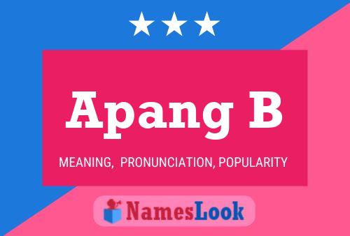 Apang B Namensposter