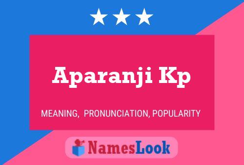 Aparanji Kp Namensposter