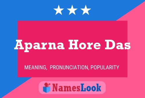 Aparna Hore Das Namensposter