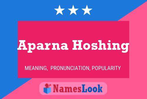 Aparna Hoshing Namensposter