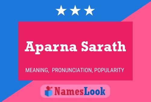 Aparna Sarath Namensposter