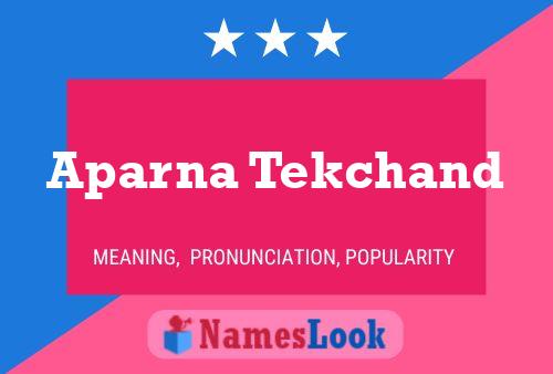 Aparna Tekchand Namensposter