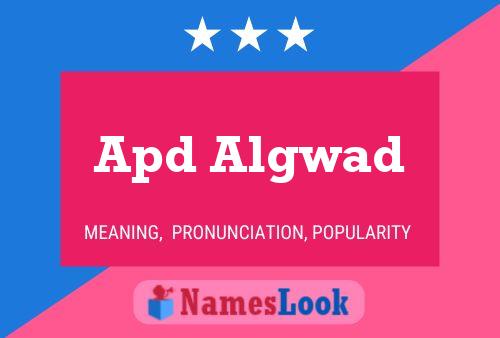 Apd Algwad Namensposter