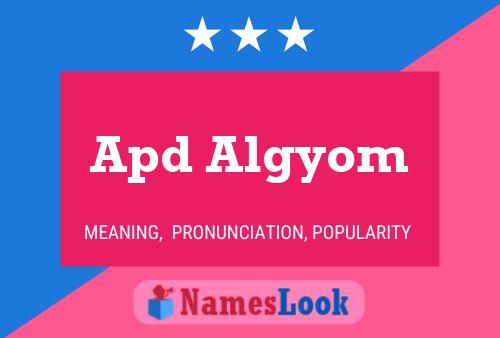 Apd Algyom Namensposter