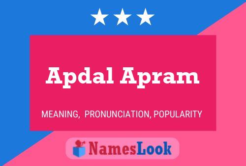 Apdal Apram Namensposter