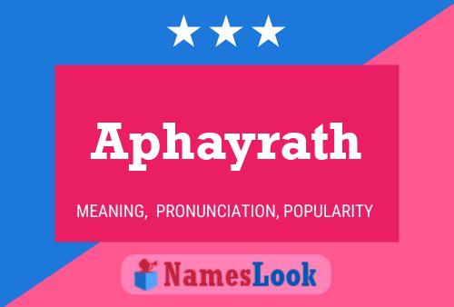 Aphayrath Namensposter