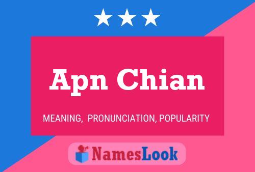 Apn Chian Namensposter