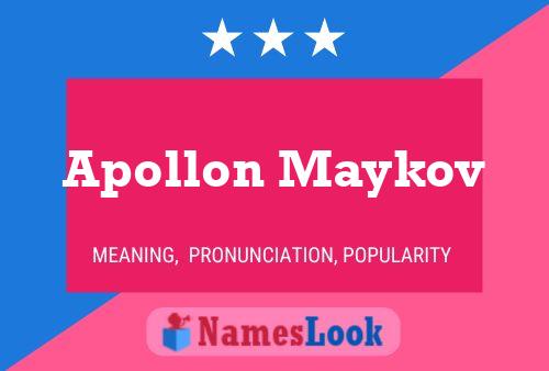 Apollon Maykov Namensposter