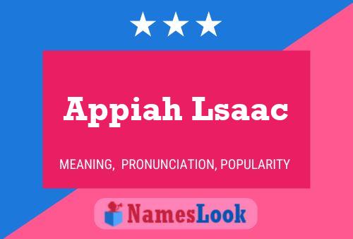 Appiah Lsaac Namensposter