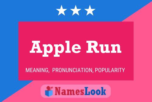 Apple Run Namensposter