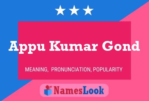 Appu Kumar Gond Namensposter