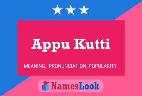 Appu Kutti Namensposter