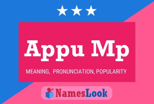 Appu Mp Namensposter